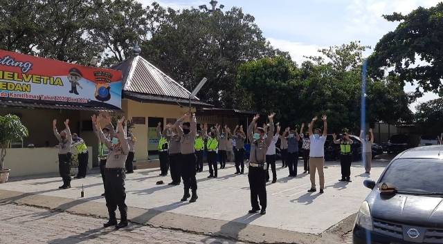 Polsek Helvetia Tingkatkan Pola Hidup Sehat dengan Rutin Olahraga