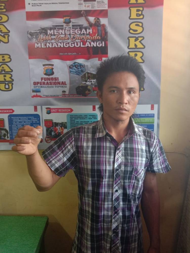 Seorang Pengguna Sabu Disergap Polisi di Jalan Tangguk Bongkar 