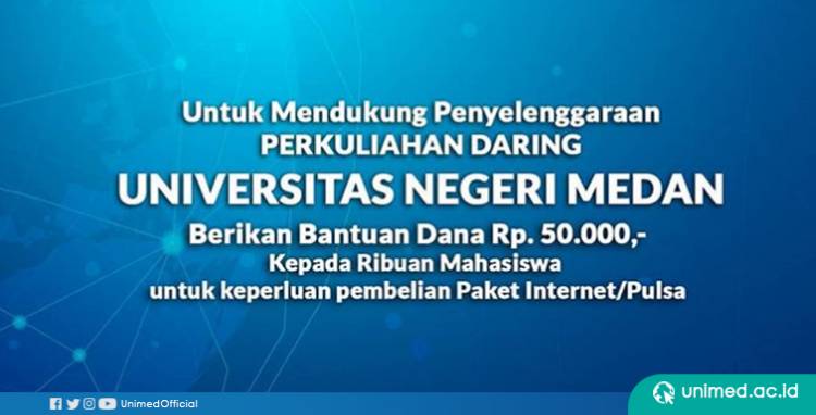 Unimed Beri Bantuan Hampir 1,2 Miliar untuk Mahasiswa Beli Paket Internet