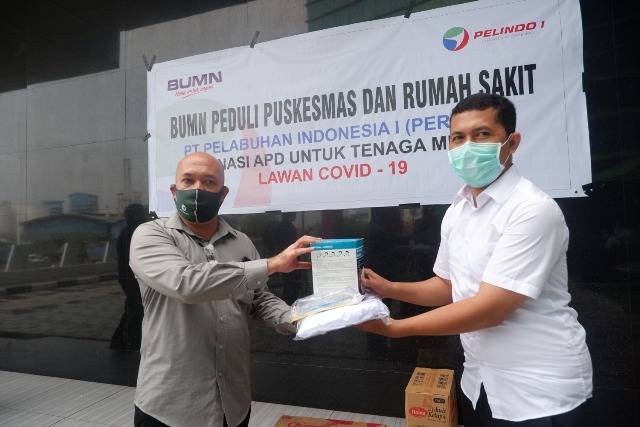 Pelindo 1 Bagikan APD untuk 3 Rumah Sakit dan 8 Puskesmas di Sumut