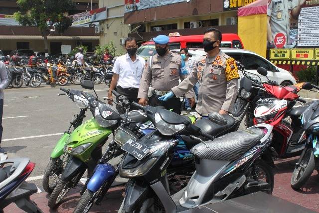 Razia Geng Motor di Kota Medan, Polisi Amankan 57 Pemuda dan 37 Kendaraan Roda Dua