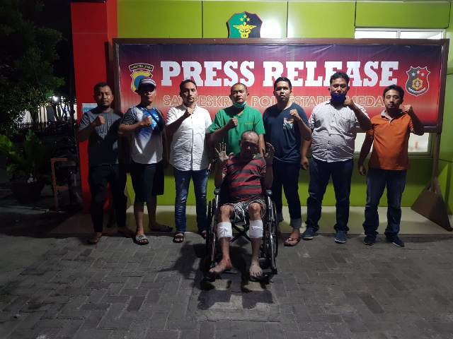 Tekab Polsek Helvetia Tembak Kaki Pelaku Curanmor di Jalan Mesjid