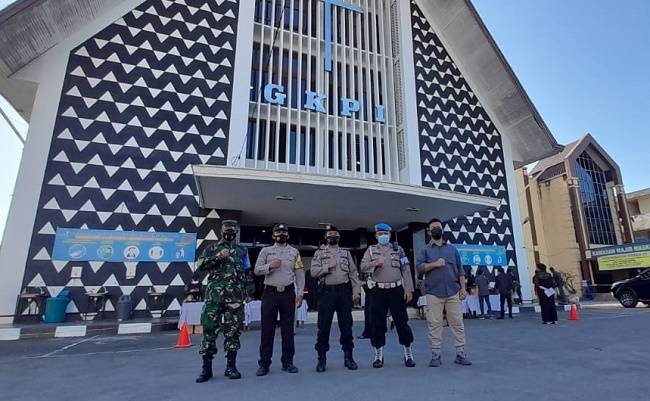 Jaga Keamanan Paskah 2021, Polsek Medan Baru Kawal Pengamanan di 22 Gereja