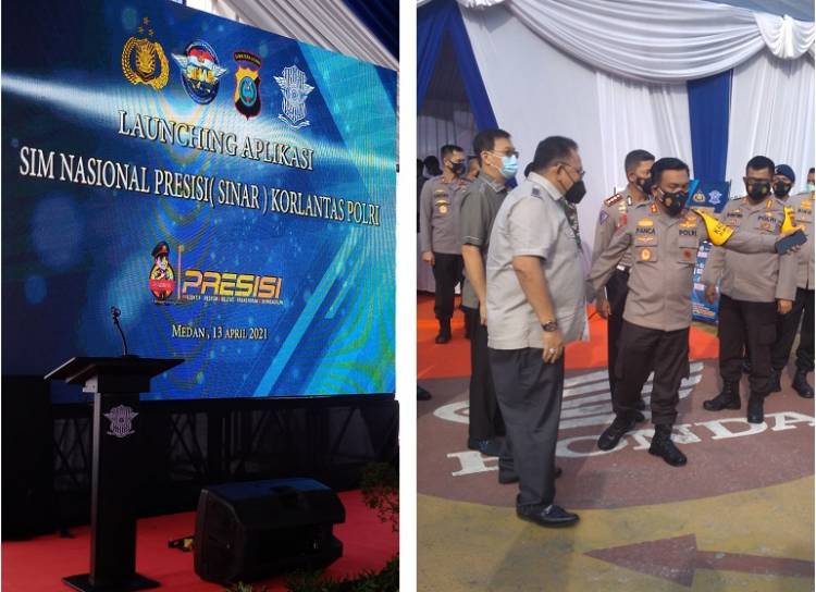 Kapolda Sumut Hadiri Launching SIM Nasional Presisi di Satlantas Polrestabes Medan