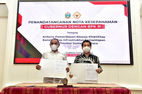Dorong Efektivitas Pengelolaan Infrastruktur, Gubernur Sumut Teken MoU dengan BPK RI