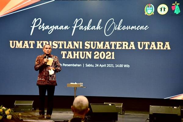 Hadiri Perayaan Paskah Oikumene, Gubernur Sumut Sampaikan Pentingnya Toleransi Antarumat Beragama