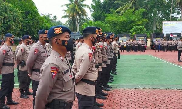 Batalyon C Pelopor Sumut Lakukan Pengamanan Pemungutan Suara Ulang di Kabupaten Madina