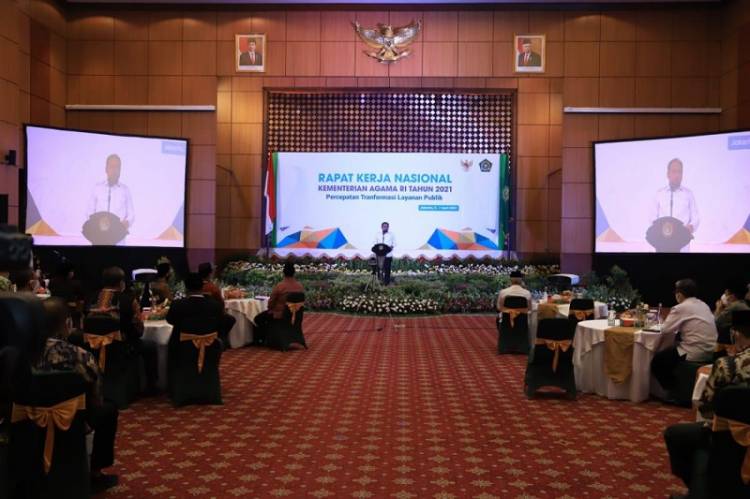 Rakernas Kementerian Agama 2021, Menag Ingin Indonesia Jadi Barometer Keagamaan Dunia