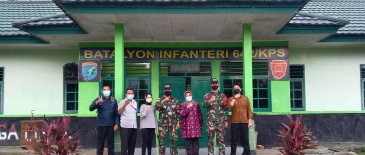 Satgas Pamtas RI-Malaysia Yonif 642/Kapuas Terima Kunjungan Tim dari BNPP