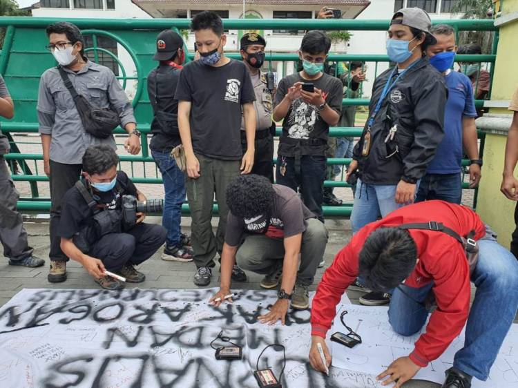 Buntut Pengusiran, Wartawan Demo Kantor Walikota Medan