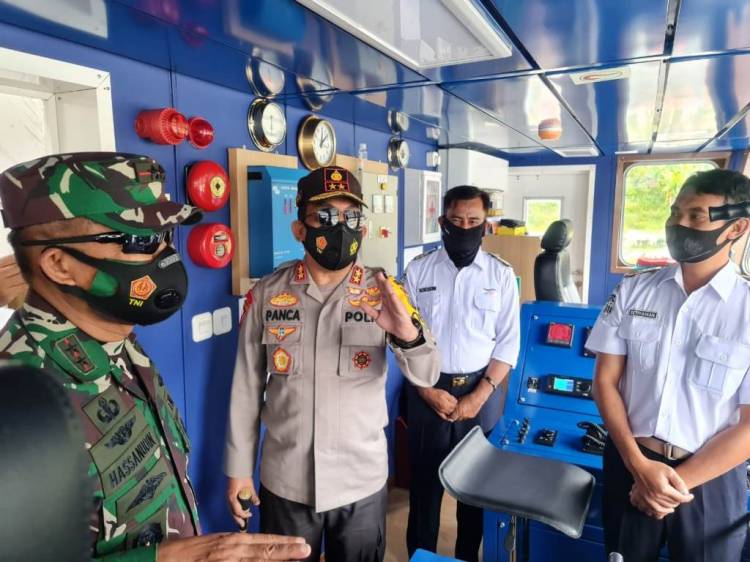 Kapolda Sumut dan Pangdam I/BBTinjau Kesiapan Penyeberangan Ajibata