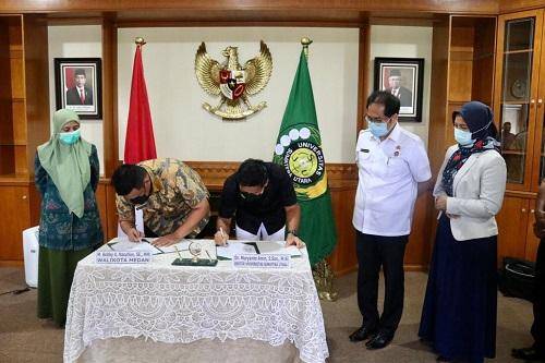 Tingkatkan Kerjasama dengan Pemko, Rektor USU dan Wali Kota Medan Teken Nota Kesepahaman