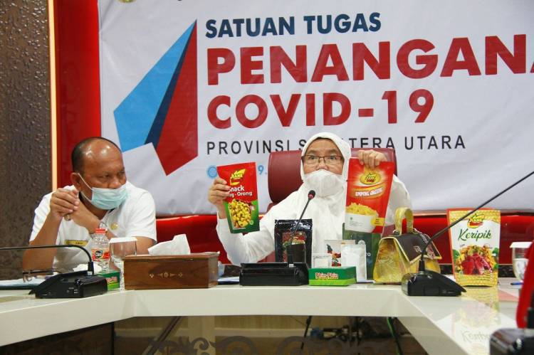 Pertemuan Virtual dengan Kedubes Belanda, Sekdaprov Sumut Sabrina Pamer Produk UMKM Asal Sumut