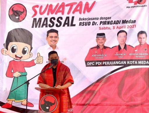 Wali Kota Medan Apresiasi Sunatan Massal HUT ke-48 PDI Perjuangan