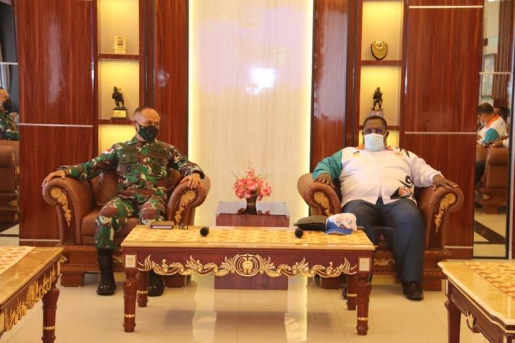 Dalam Rangka Sukseskan PON XX 2021, Kodam XVII/Cenderawasih Siap Dukung KONI Papua