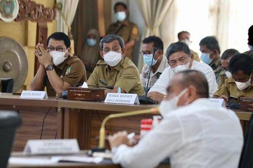 Pemko Medan Hadiri Rapat Koordinasi Penanganan Covid-19 dan Mitigasi Bencana Bersama Gubernur Sumut dan Doni Monardo