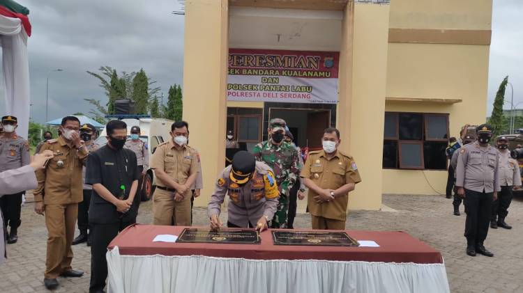 Kapolresta Deli Serdang Resmikan Polsek Pantai Labu dan Polsek Bandara