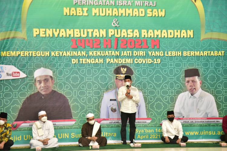 Gubernur Sumut Hadiri Peringatan Isra Mikraj di UIN Sumut