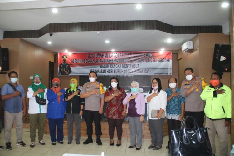 Menjelang Bulan Suci Ramadhan dan May Day, Kapolresta Deli Serdang Jalin Silaturahmi dengan Persatuan Buruh Deli Serdang