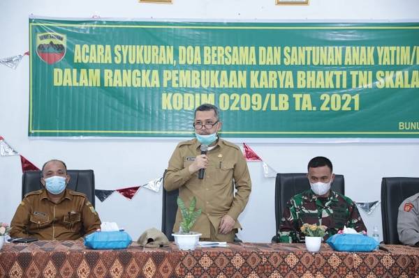 Pemkab Labusel Taruh Harapan dalam Kegiatan Karya Bhakti TNI Skala Besar Kodim 0209/LB  