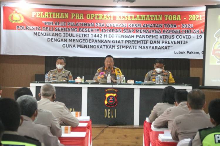 Kapolresta Pimpin Latihan Pra Operasi Keselamatan Toba 2021