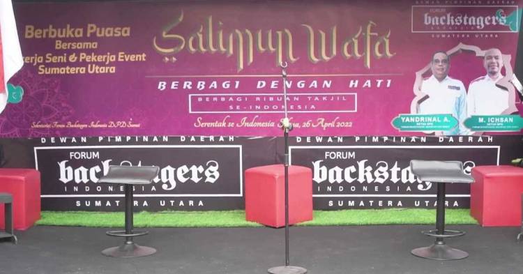 Salimun Wafa DPD Sumut Backstager Indonesia, Berbagi dengan Hati