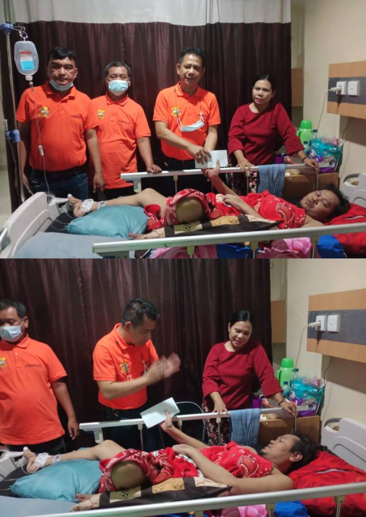 Wartawan Medan Pos M Syamsir Terharu Dijenguk Ketua Pewarta