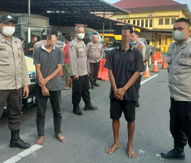 Polrestabes Medan Tangkap Dua Tersangka Pemerasan kepada Warga 
