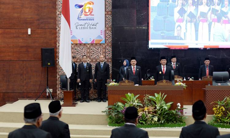 HUT Ke-76 Provinsi Sumut Pj Gubernur Sampaikan Berbagai Capaian Sumut yang Lebih Baik dari Nasional