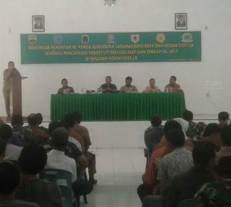 Kodim 0209/Labuhan Batu Adakan Rapat Rakorgap Kementar RI Tentang Target LTT