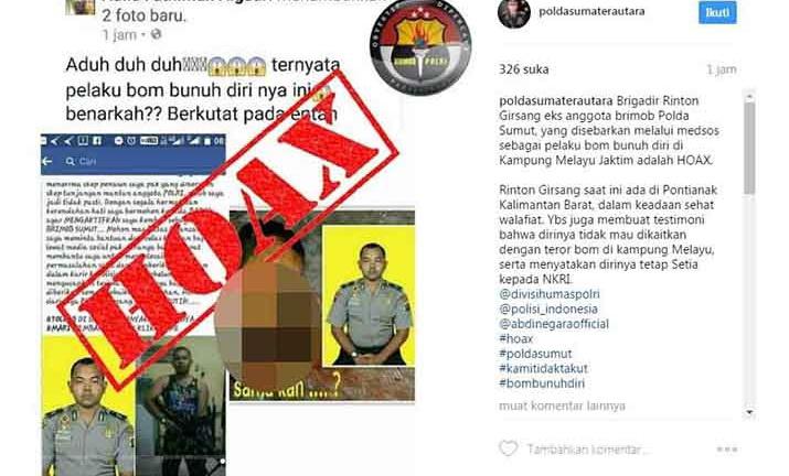 Polda Sumut Bantah Keterlibatan Mantan Anggota Brimob dalam Bom Bunuh Diri Kampung Melayu 