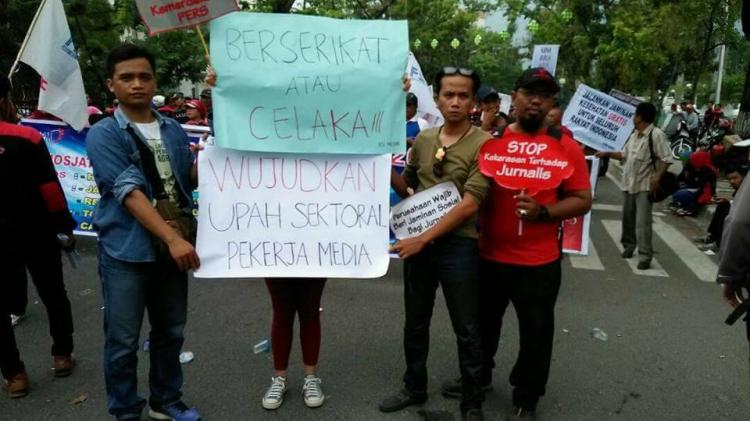 May Day, AJI Medan Serukan Pesan Berserikat Atau Celaka