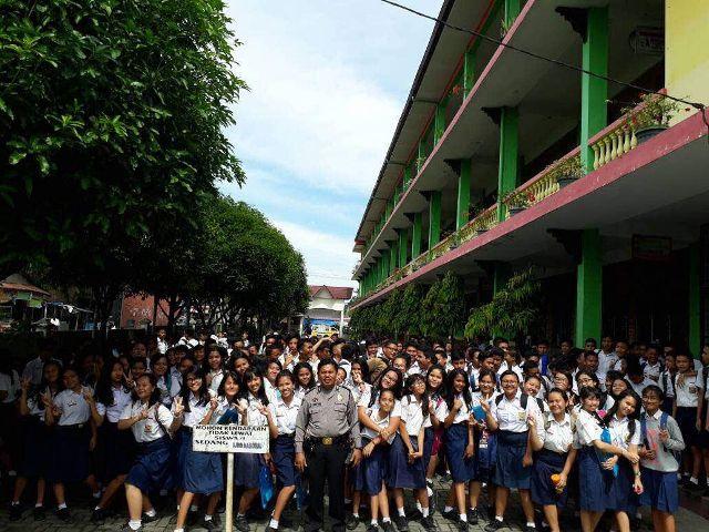 Polsek Deli Tua Lakukan Pengamanan UN SMP di Wilkum Delitua