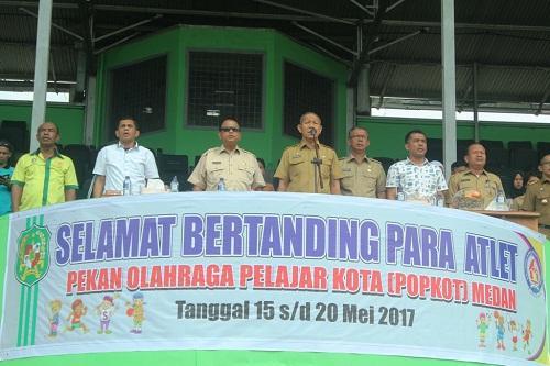 Pekan Olahraga Pelajar Kota Medan Resmi Dibuka