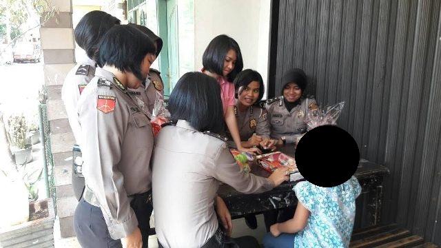 Tim PKA Polsek Delitua Kunjungi Anak Korban Pencabulan