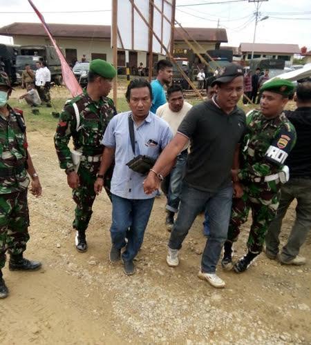 Intel Kodim 0209/LB Amankan Dua Warga Pembakar Lahan PT Siringo-Ringo