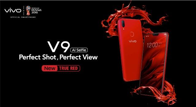 Vivo V9 True Red, Seri Terbaru V9 dengan Warna Energetik