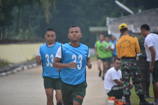 153 Personil Korem 022/PT Ikuti Tes Samapta dan Renang Militer