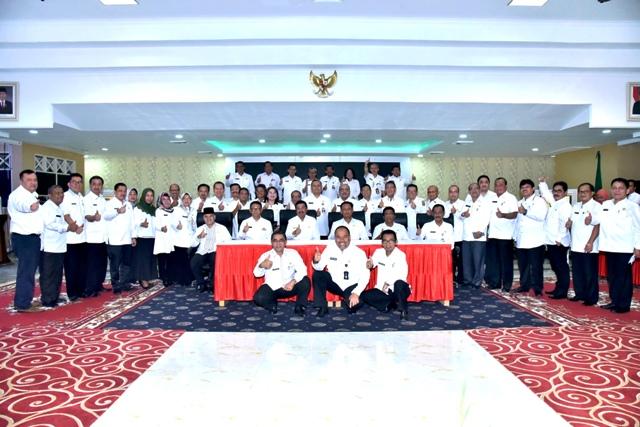 Wujudkan Pengelolaan Anggaran Tepat Sasaran, 47 OPD Provsu Teken Kontrak Kerja