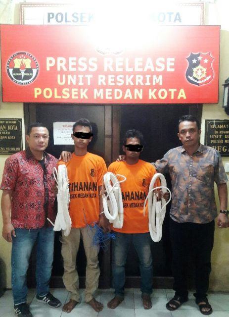 Terekam CCTV Saat Maling di Rumah Warga di Jalan Halat, Ikbal dan Joko Diringkus Polisi