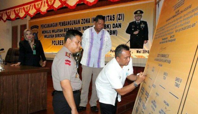Polres Pematangsiantar Canangkan Pembangunan Zona Integritas Menuju Wilayah Bebas Korupsi