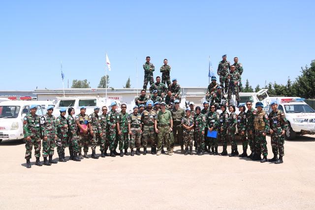 Pasukan Garuda Indobatt Gelar Latihan Medis Bersama Tentara Unifil
