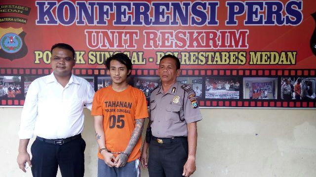 Bersama Ayah Korban, Polsek Sunggal Tangkap Pelaku Cabul di Hotel Meliala 