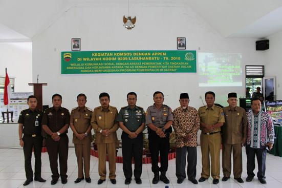 Lewat Komsos, Dandim 0209/LB Tingkatkan Sinergisitas dengan Forkompimda Labuhan Batu