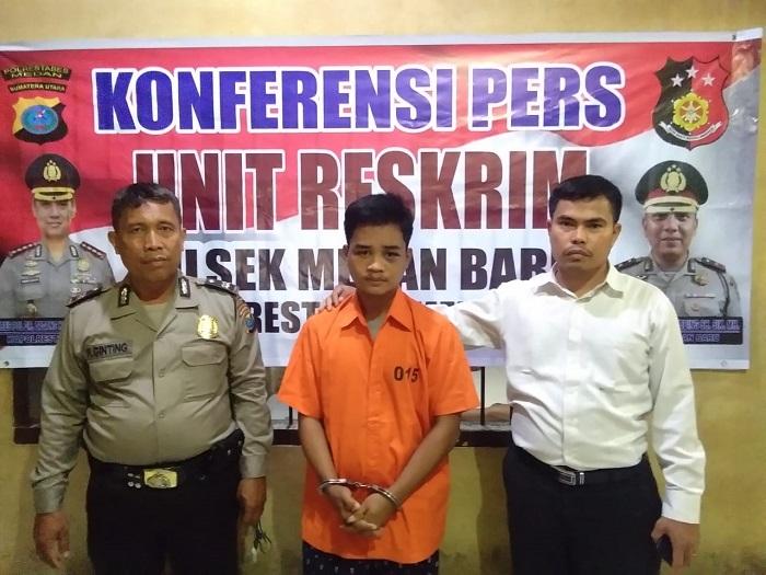 Polsek Medan Baru Tangkap Pencuri Tas Wanita di Jalan Gatsu
