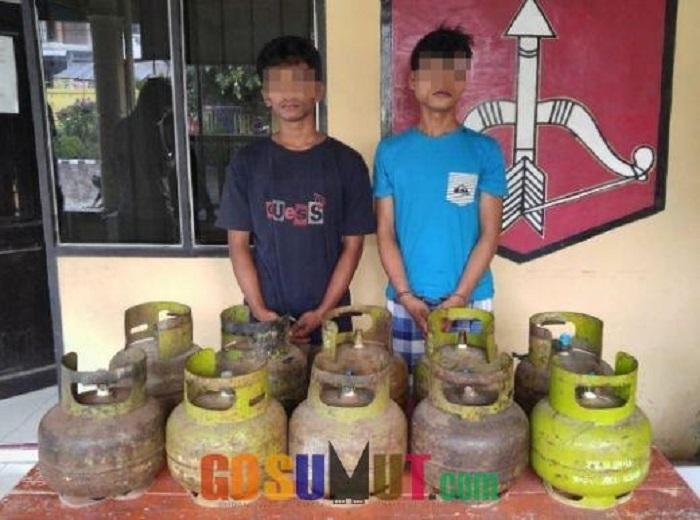 Curi 10 Tabung Gas Elpiji, Dua Maling Dibekuk Polsek Bilah Hulu