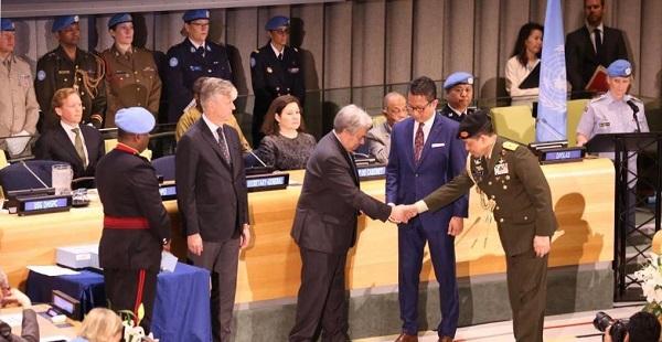 Penasehat Militer PTRI untuk PBB Terima Hammarskjold Medal Award 2019