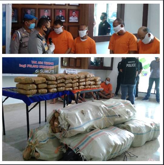 240 Kilogram Daun Ganja Kering Asal Aceh Diamankan Polrestabes Medan, Empat Pengedar Ditangkap di Gatsu