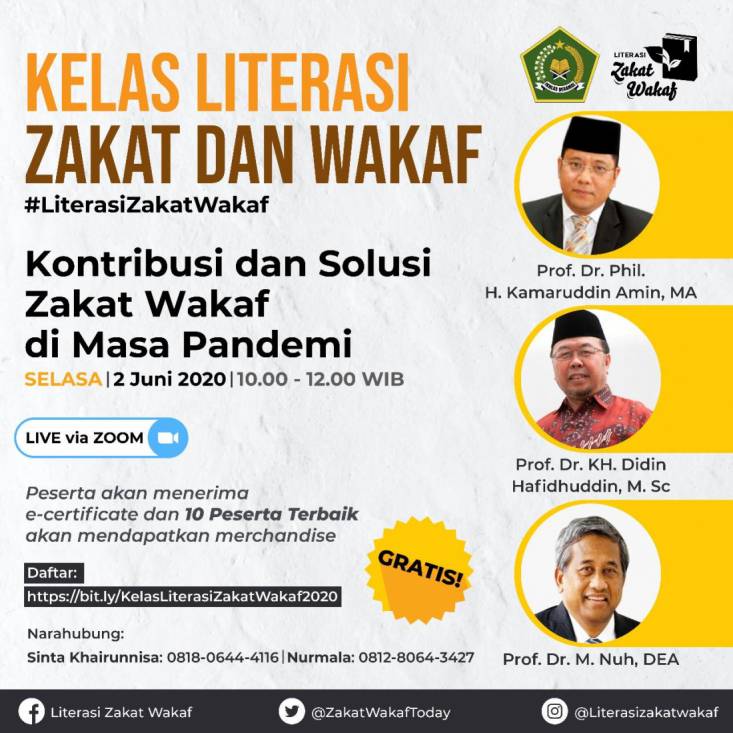 Kelas Virtual Gratis dari Kemenag, Belajar Literasi Zakat dan Wakaf