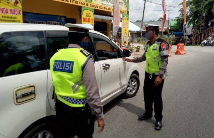 Periksa Kendaraan Pemudik, Polres Tanjung Balai Libatkan Unsur Pemerintah, TNI dan Satpol PP